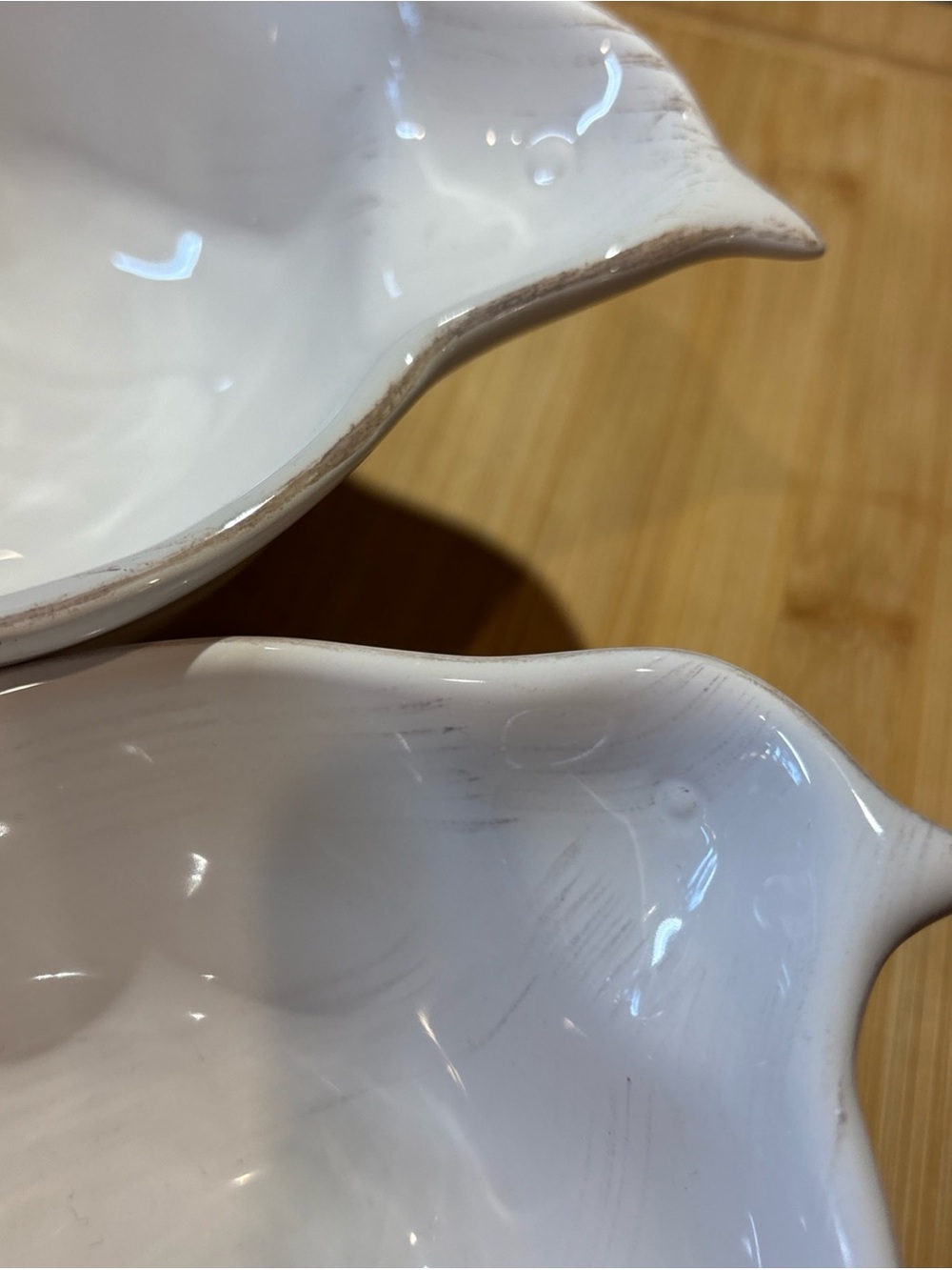 White Ceramic Bird-Shaped Serving Bowls - Decorative Serveware Set - Picture 2 of 5